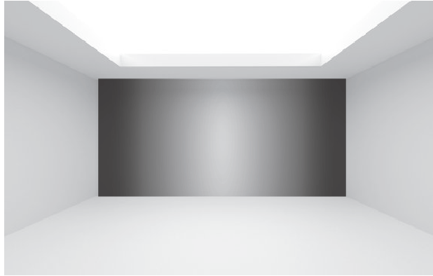 all white room with one dark wall, to prove that dark colours don't make a room feel smaller, the most common interior design misconception.